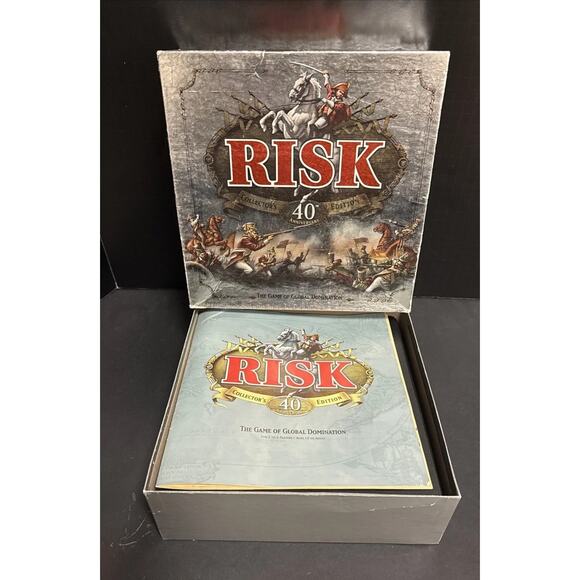Risk 40th Anniversary Collectors Edition Board Game Hasbro 99% Complete Strategy - Picture 4 of 12